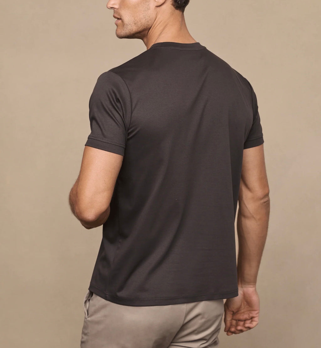 MERCERISED T-SHIRT - BROWN