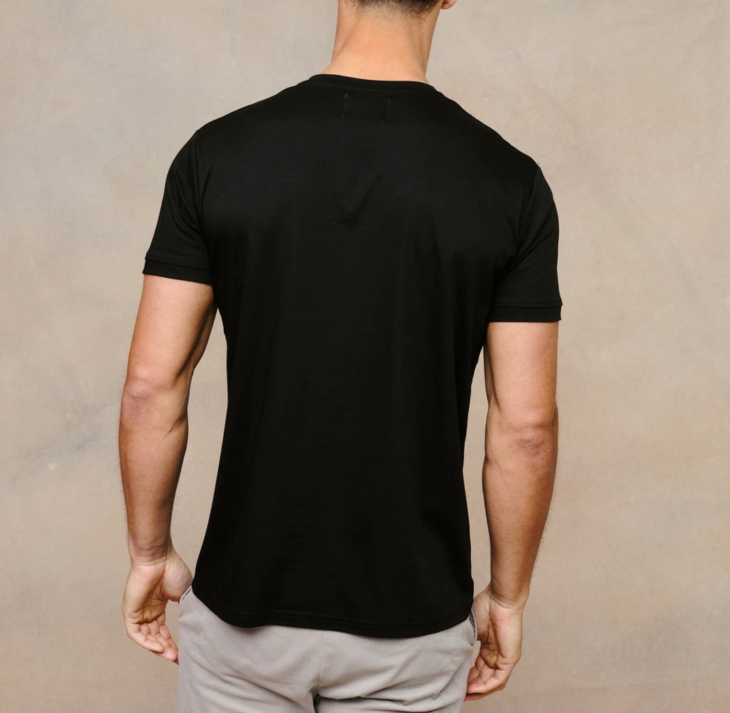 LUXE MERCERISED T-SHIRT - BLACK