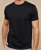 LUXE MERCERISED T-SHIRT - BLACK