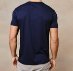 MERCERISED T-SHIRT - NAVY