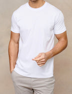 MERCERISED T-SHIRT - WHITE