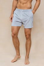 SEERSUCKER SWIM SHORT - BLUE/WHITE